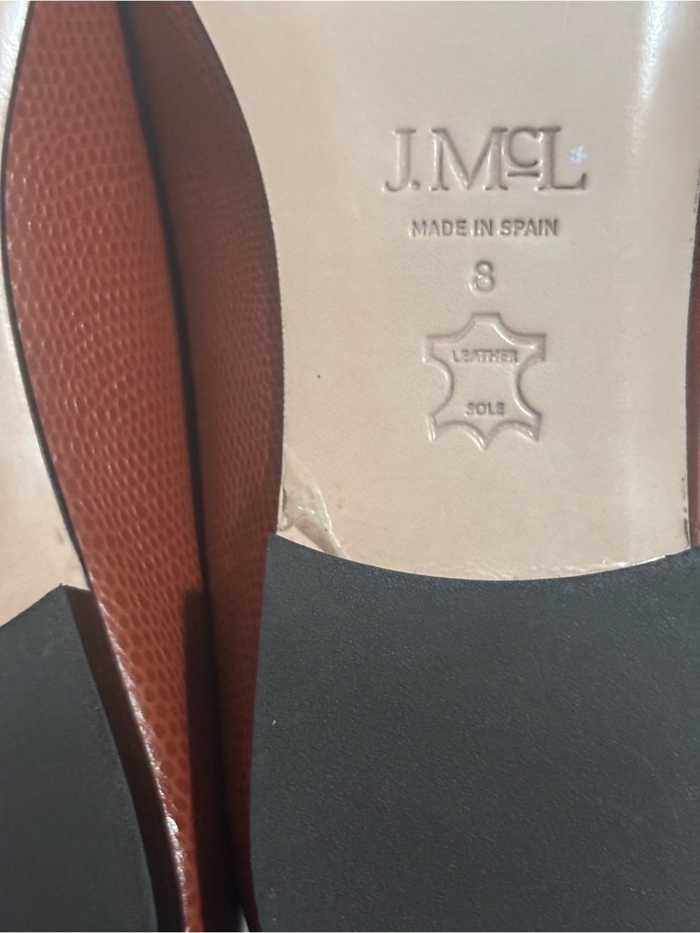 J. McLaughlin Cognac Leather Tassel Loafers - Picture 8 of 9